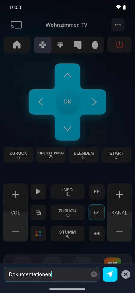 Tastatur: Auf dem Handy getippter Text wird an den Fernseher gesendet