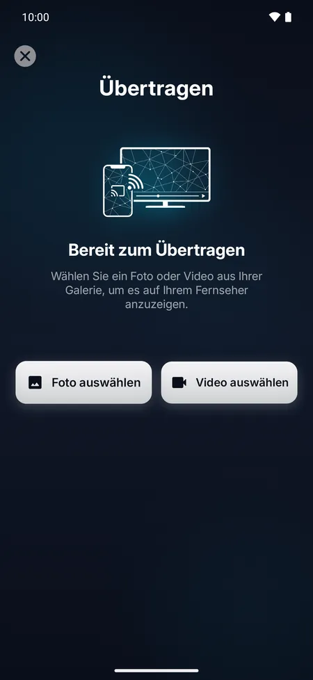Übertragung: ein Foto oder Video vom Handy auf dem Fernseher zeigen