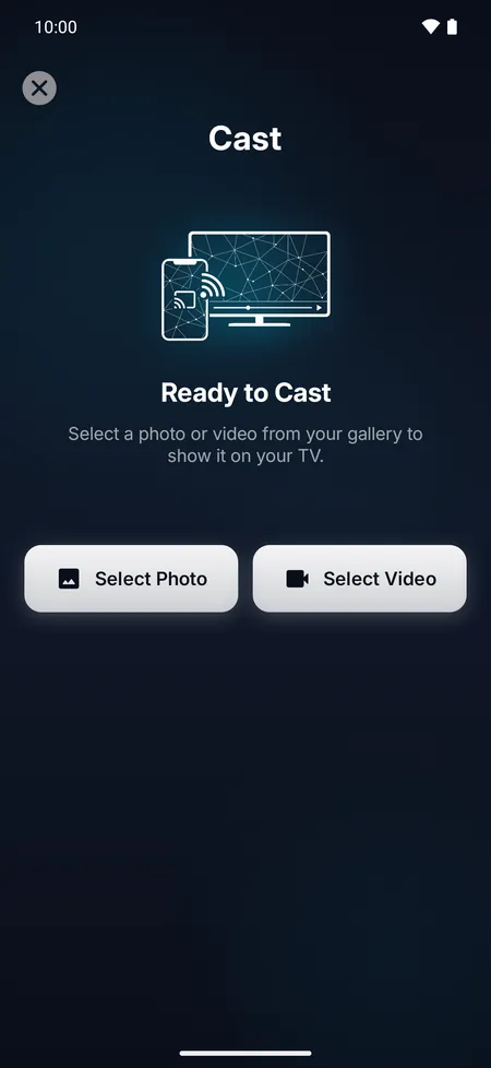 Cast screen to show a photo or video from the phone on the TV