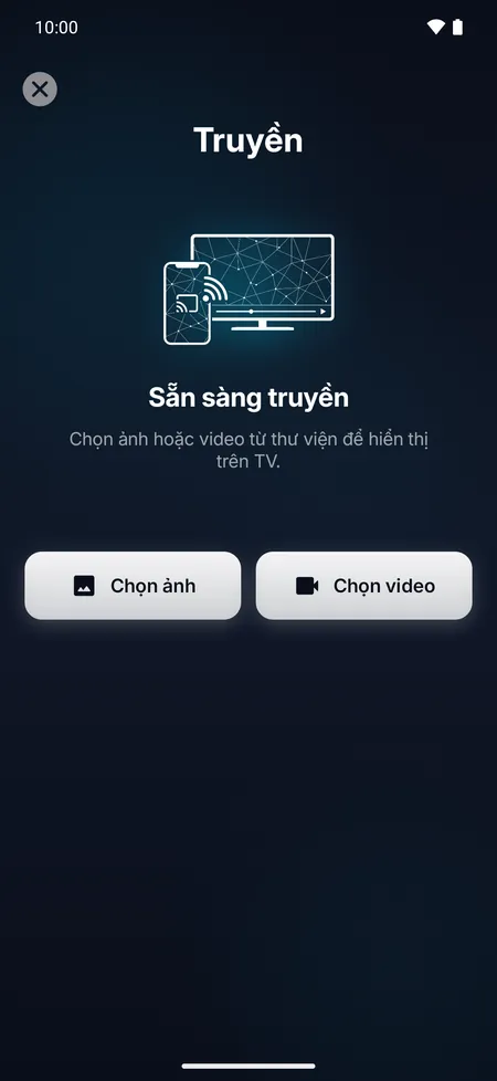 Màn hình truyền để hiển thị ảnh hoặc video từ điện thoại lên TV
